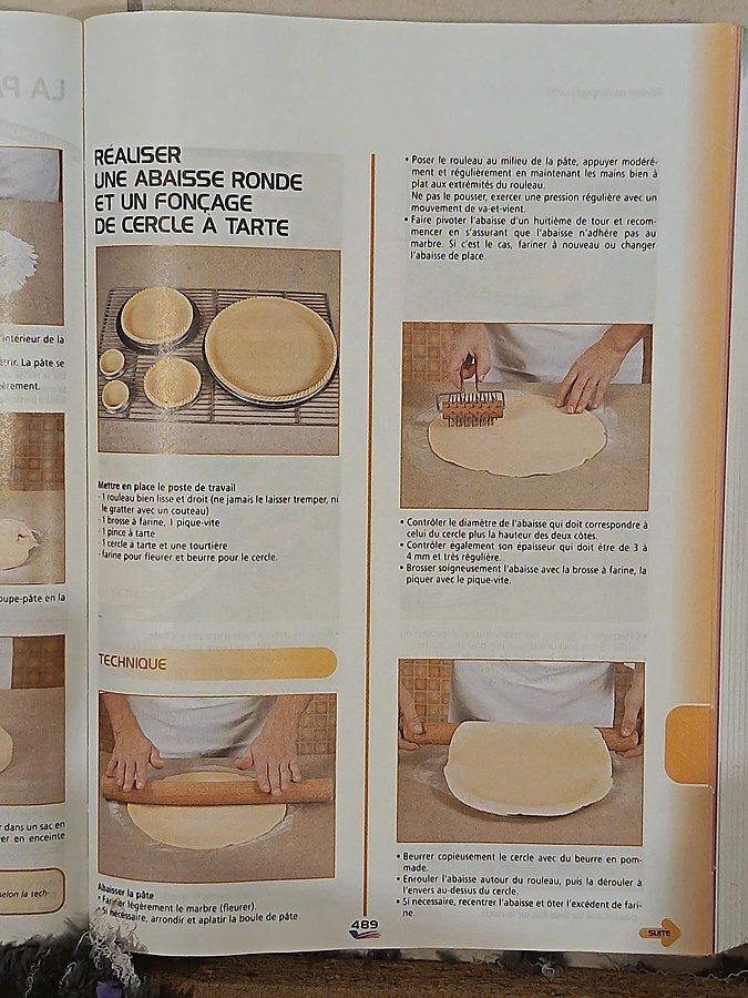 Scan RÉALISER UNE ABAISSE RONDE ET UN FONÇAGE DE CERCLE À TARTE